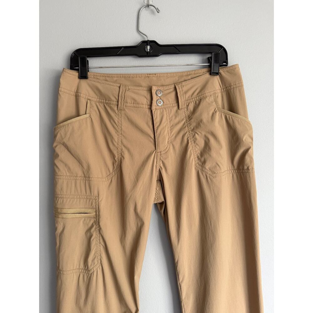 ExOfficio Women's Khaki Cargo Hiking Pants Size 6 Lightweight Travel Zip Pocket - Picture 2 of 8
